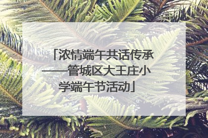 浓情端午共话传承——管城区大王庄小学端午节活动