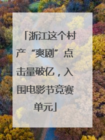 浙江这个村产“爽剧”点击量破亿，入围电影节竞赛单元