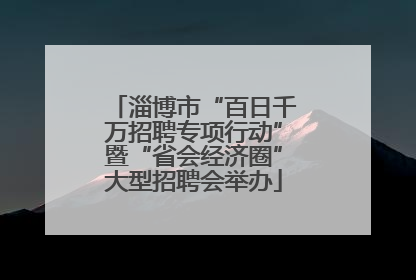 淄博市“百日千万招聘专项行动”暨“省会经济圈”大型招聘会举办
