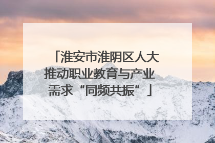 淮安市淮阴区人大推动职业教育与产业需求“同频共振”