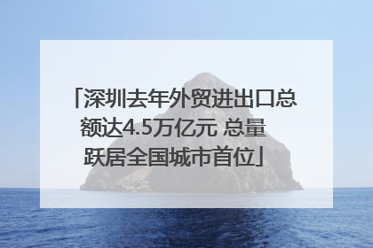 深圳去年外贸进出口总额达4.5万亿元 总量跃居全国城市首位