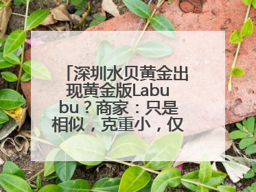 深圳水贝黄金出现黄金版Labubu？商家：只是相似，克重小，仅需几百元