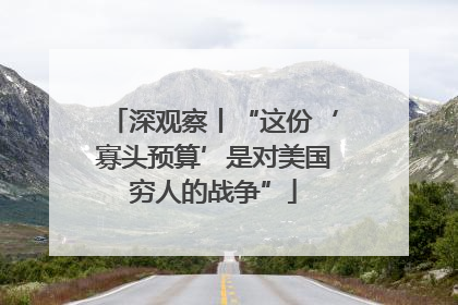 深观察丨“这份‘寡头预算’是对美国穷人的战争”