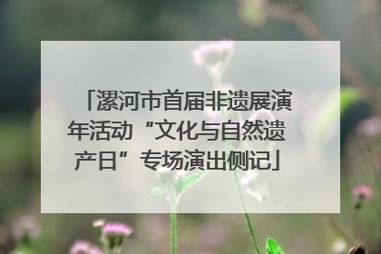 漯河市首届非遗展演年活动“文化与自然遗产日”专场演出侧记
