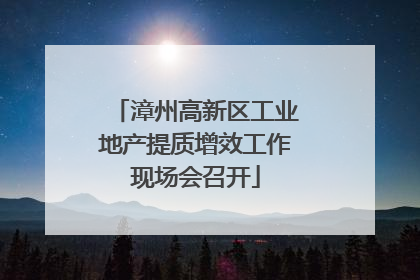 漳州高新区工业地产提质增效工作现场会召开