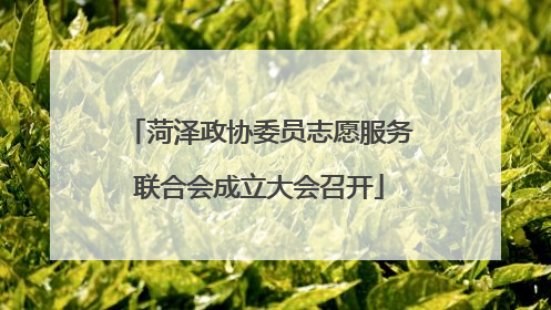 菏泽政协委员志愿服务联合会成立大会召开