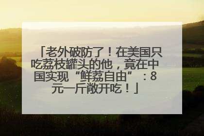 老外破防了！在美国只吃荔枝罐头的他，竟在中国实现“鲜荔自由”：8元一斤敞开吃！