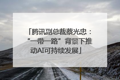腾讯副总裁蔡光忠：“一带一路”背景下推动AI可持续发展