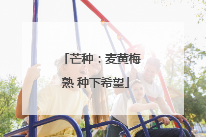 芒种：麦黄梅熟 种下希望