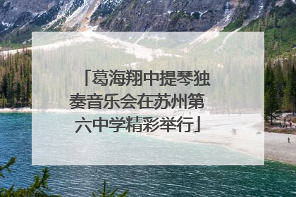 葛海翔中提琴独奏音乐会在苏州第六中学精彩举行