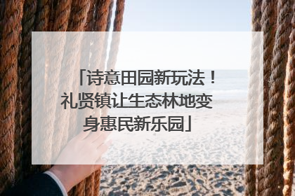 诗意田园新玩法！礼贤镇让生态林地变身惠民新乐园