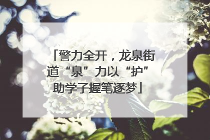 警力全开，龙泉街道“泉”力以“护”助学子握笔逐梦