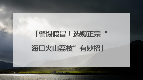 警惕假冒！选购正宗“海口火山荔枝”有妙招