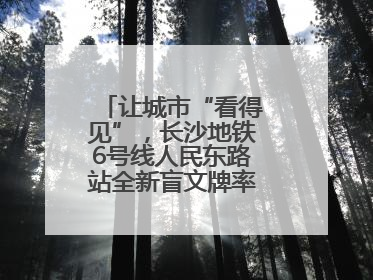 让城市“看得见”，长沙地铁6号线人民东路站全新盲文牌率先投入使用