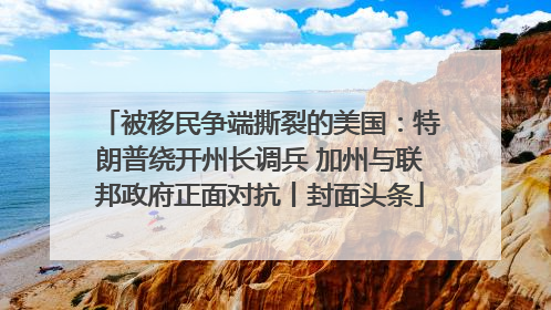被移民争端撕裂的美国：特朗普绕开州长调兵 加州与联邦政府正面对抗丨封面头条