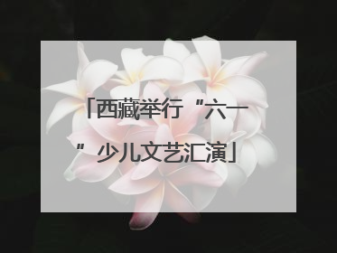 西藏举行“六一”少儿文艺汇演