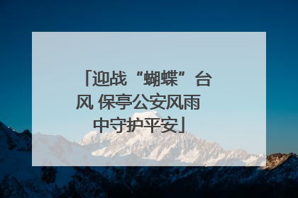迎战“蝴蝶”台风 保亭公安风雨中守护平安