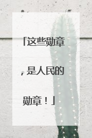 这些勋章，是人民的勋章！