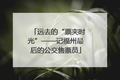 远去的“票夹时光”——记福州最后的公交售票员