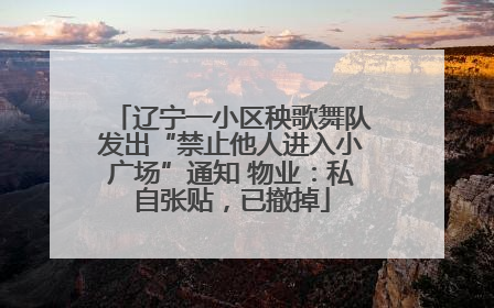 辽宁一小区秧歌舞队发出“禁止他人进入小广场”通知 物业：私自张贴，已撤掉