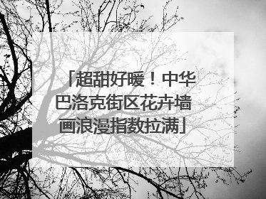 超甜好暖！中华巴洛克街区花卉墙画浪漫指数拉满