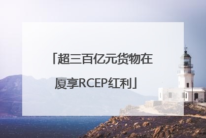 超三百亿元货物在厦享RCEP红利