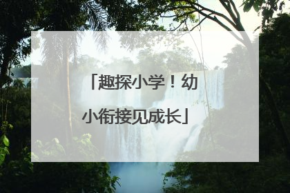 趣探小学！幼小衔接见成长