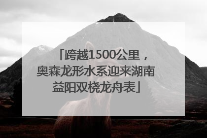跨越1500公里，奥森龙形水系迎来湖南益阳双桡龙舟表