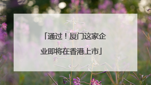通过！厦门这家企业即将在香港上市