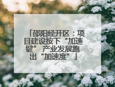 邵阳经开区：项目建设按下“加速键” 产业发展跑出“加速度”