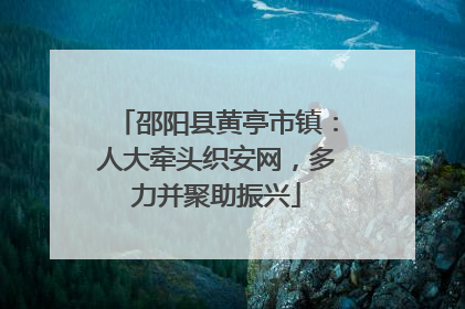 邵阳县黄亭市镇：人大牵头织安网，多力并聚助振兴
