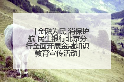 金融为民 消保护航 民生银行北京分行全面开展金融知识教育宣传活动