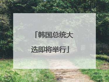 韩国总统大选即将举行