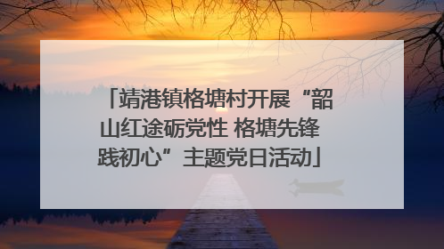 靖港镇格塘村开展“韶山红途砺党性 格塘先锋践初心”主题党日活动