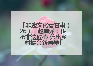 非遗文化看甘肃（26）丨赵星萍：传承非遗匠心 剪出乡村振兴新画卷