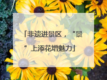 非遗进景区，“景”上添花增魅力