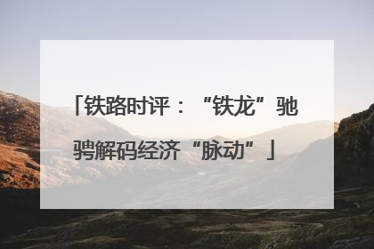 铁路时评：“铁龙”驰骋解码经济“脉动”