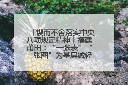 锲而不舍落实中央八项规定精神丨福建莆田：“一张表”“一张图”为基层减轻“数字负担”