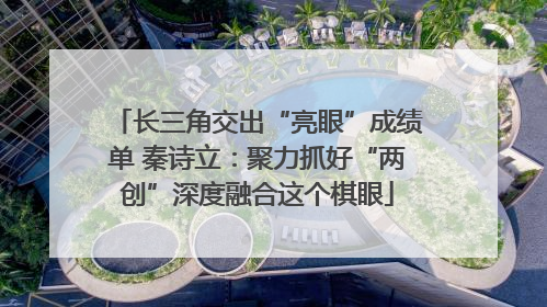 长三角交出“亮眼”成绩单 秦诗立：聚力抓好“两创”深度融合这个棋眼