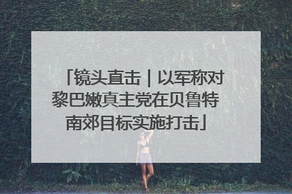 镜头直击｜以军称对黎巴嫩真主党在贝鲁特南郊目标实施打击