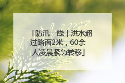 防汛一线｜洪水超过路面2米，60余人凌晨紧急转移