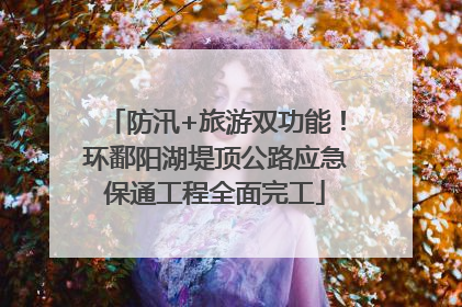 防汛+旅游双功能！环鄱阳湖堤顶公路应急保通工程全面完工