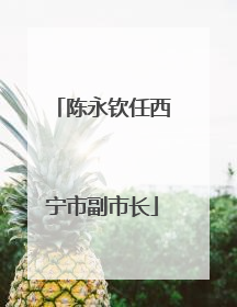 陈永钦任西宁市副市长