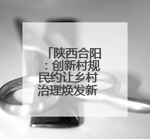 陕西合阳：创新村规民约让乡村治理焕发新的生机