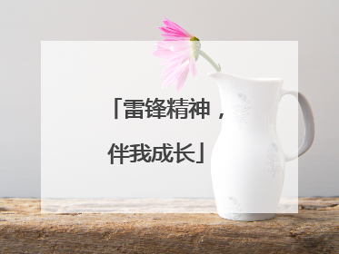 雷锋精神，伴我成长