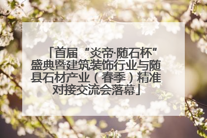 首届“炎帝·随石杯”盛典暨建筑装饰行业与随县石材产业（春季）精准对接交流会落幕