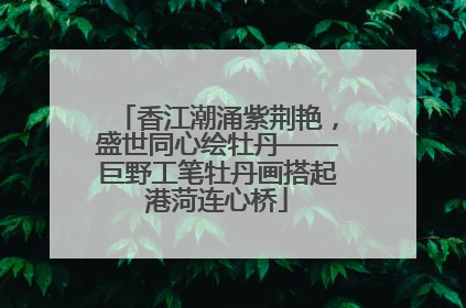 香江潮涌紫荆艳，盛世同心绘牡丹——巨野工笔牡丹画搭起港菏连心桥
