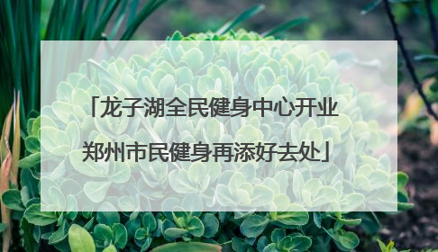 龙子湖全民健身中心开业 郑州市民健身再添好去处