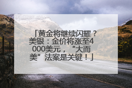 黄金将继续闪耀？美银：金价将涨至4000美元，“大而美”法案是关键！