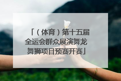 （体育）第十五届全运会群众展演舞龙舞狮项目预赛开赛